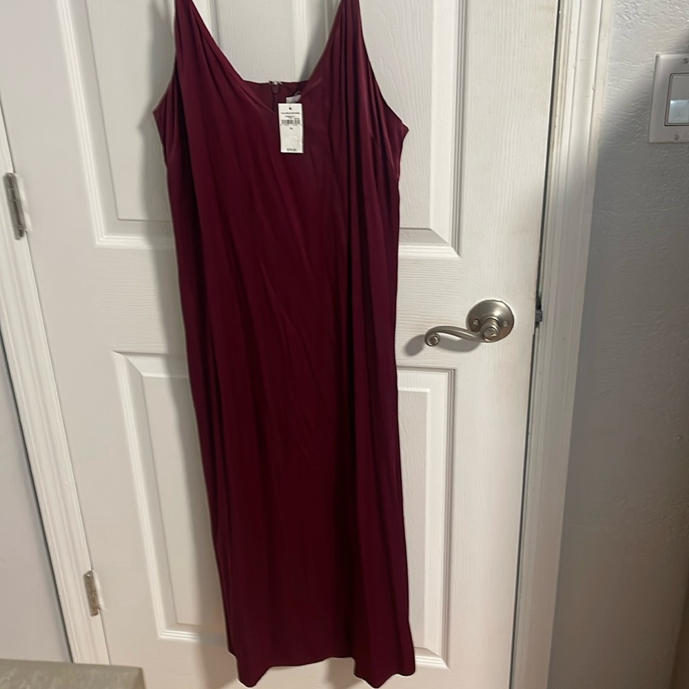 NWT Silky GAP  wine color dress with lining